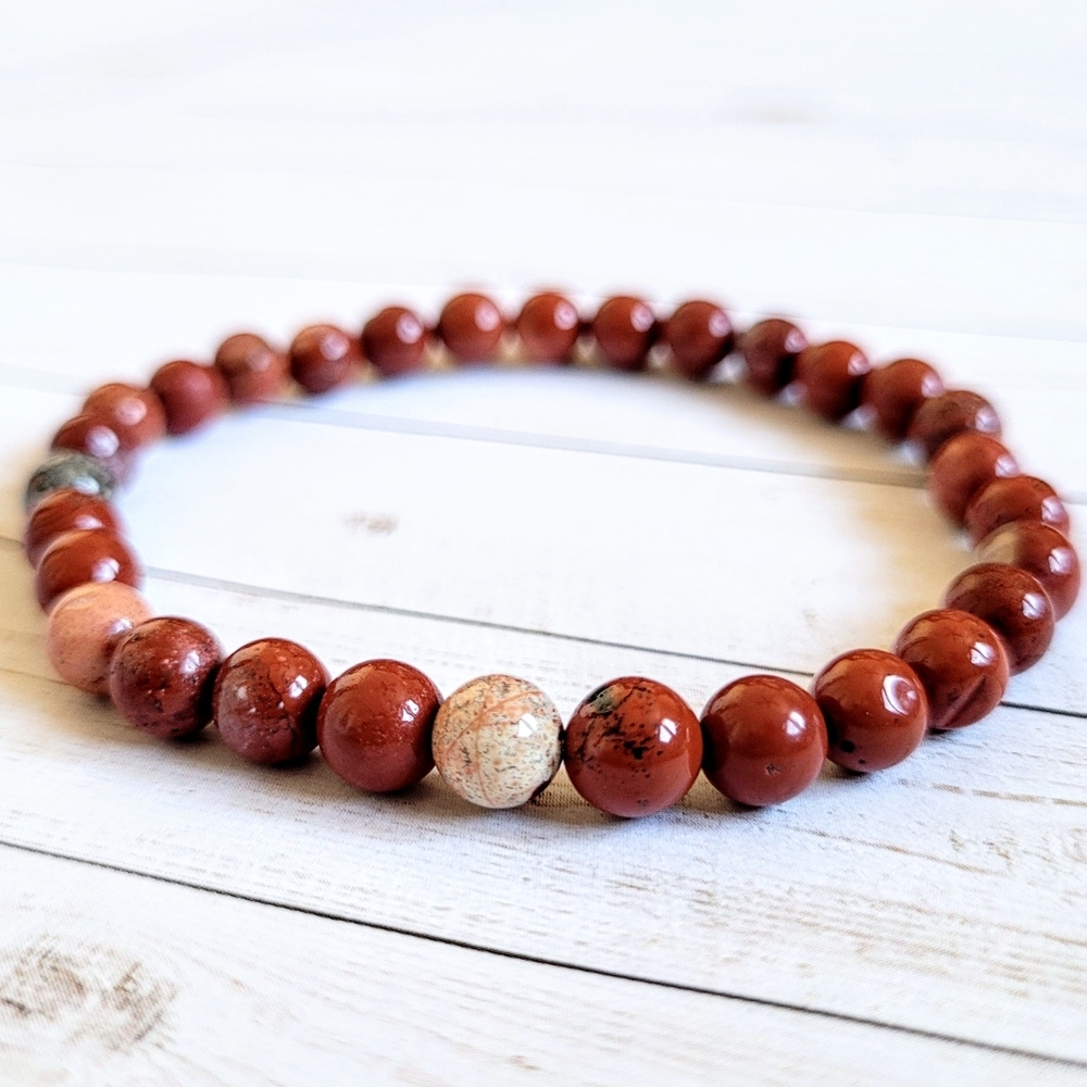 Red Jasper Gemstone Bracelet